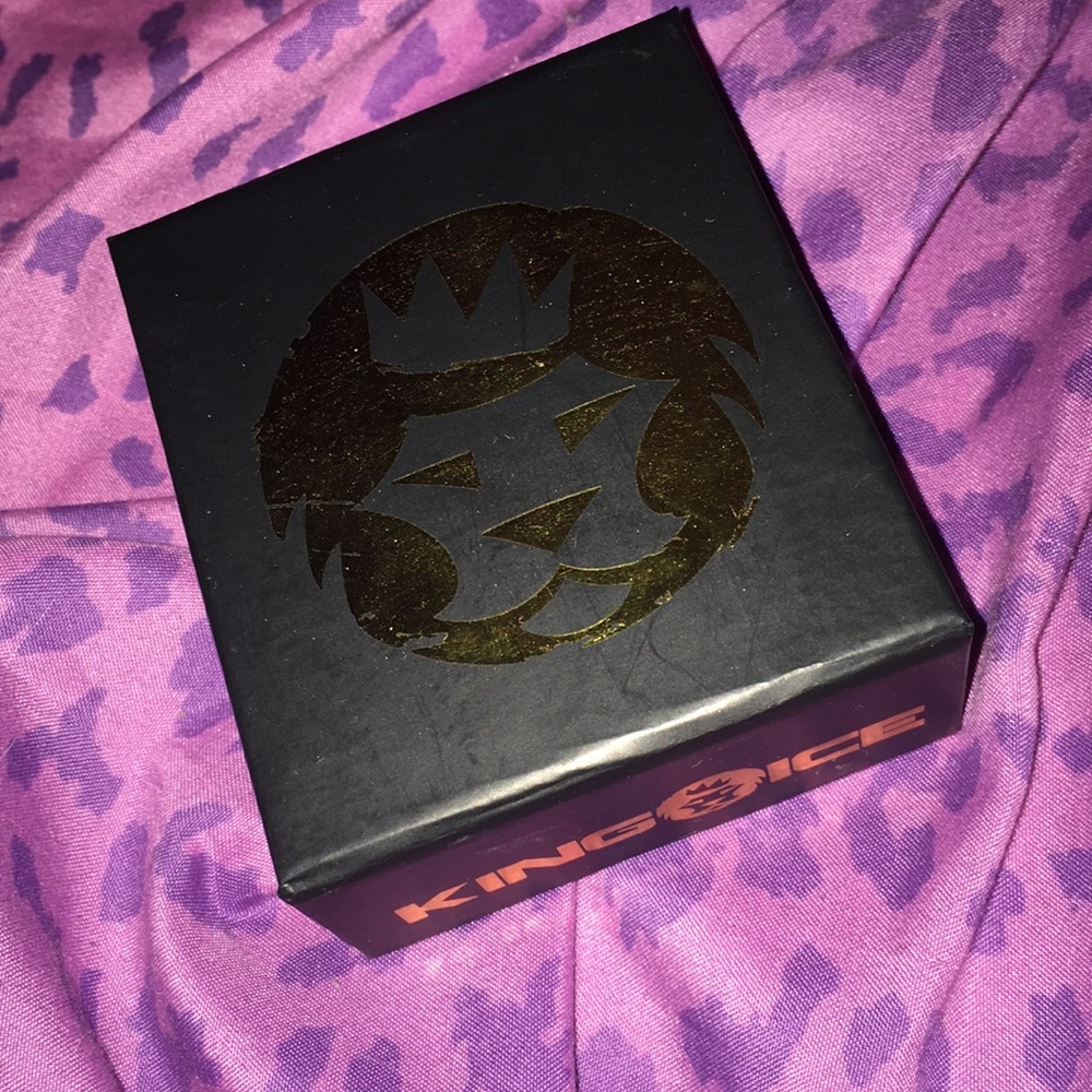 King ice angel necklace